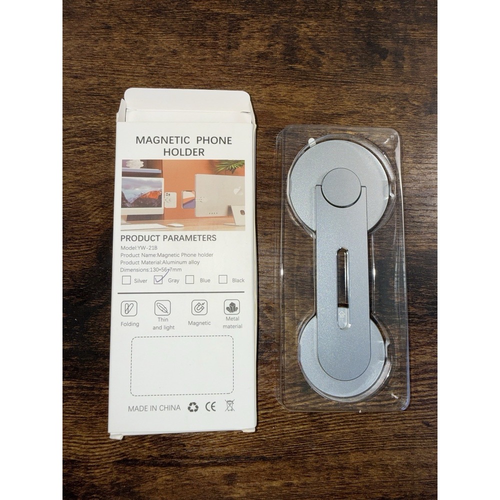 Dual Screen Laptop Phone Holder Aluminum Alloy Strong Magnet Angle Adjust Grey‎